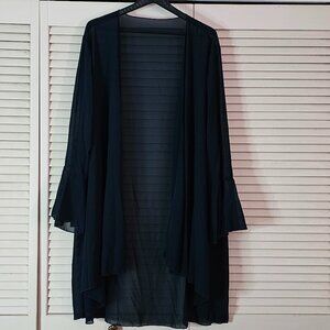 Navy Chiffon Cover Up